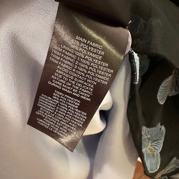 Self-Portrait Floral Open Back Cape Mini Cocktail Dress - Picture 7 of 9